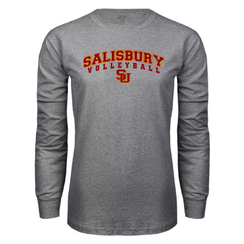  Grey Long Sleeve T Shirt - Volleyball