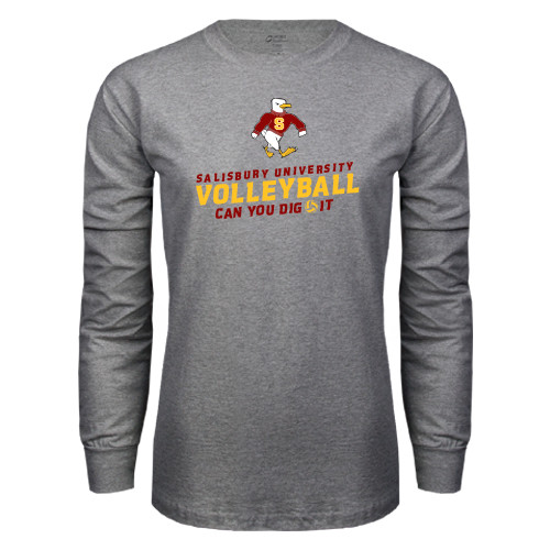  Grey Long Sleeve T Shirt - Can You Dig It