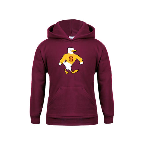  Youth Maroon Fleece Hoodie - Sammy the Sea Gull