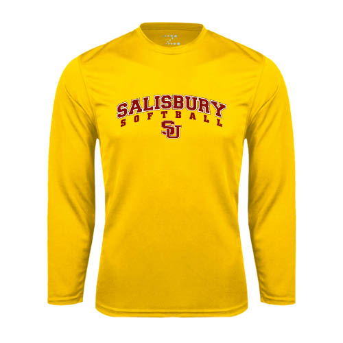  Gold Performance Long Sleeve Shirt - Softball