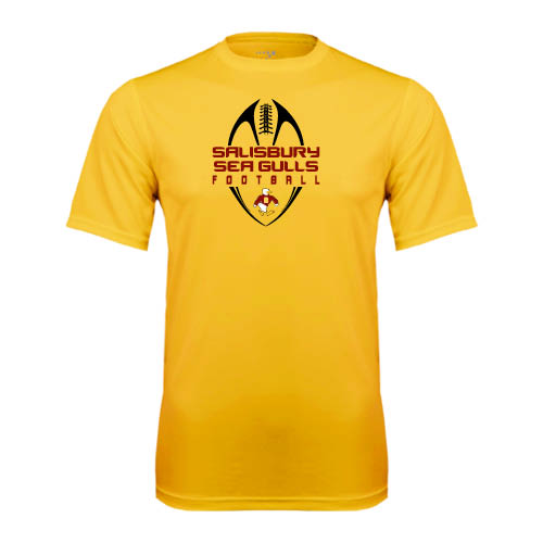  Gold Performance Tee - Tall Football Design