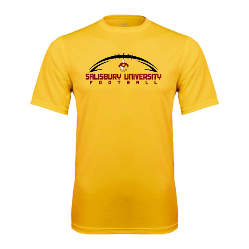  Gold Performance Tee - Flat Football Design