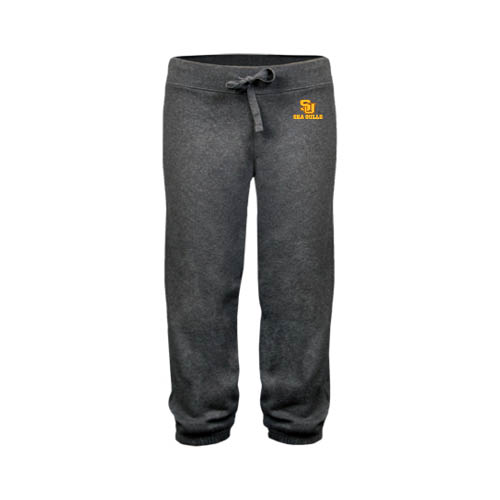  ENZA Womens Dark Heather Banded Fleece Capri - SU Sea Gulls