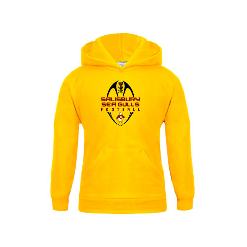  Youth Gold Fleece Hoodie - Tall Football Design