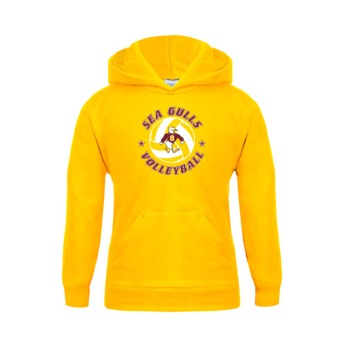  Youth Gold Fleece Hoodie - Volleyball Design