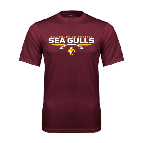  Maroon Performance Tee - Sea Gulls Football Flat