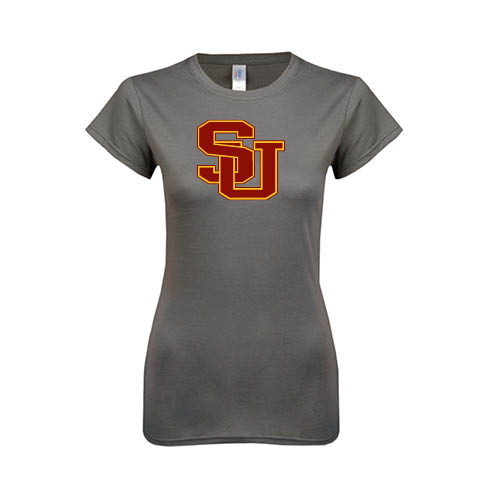  Next Level Womens Charcoal Boyfriend Tee - SU