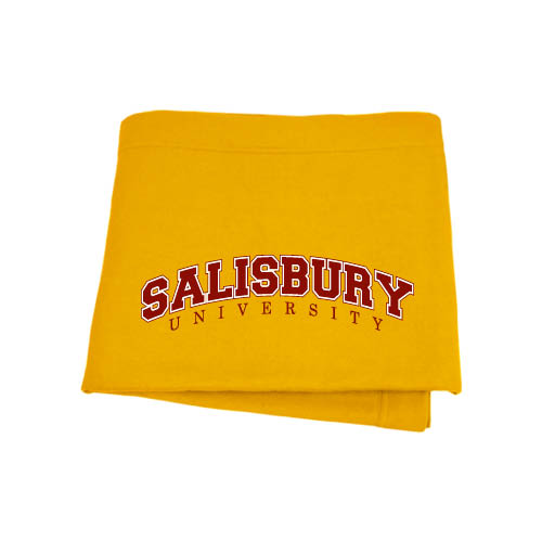  Gold Sweatshirt Blanket - Arched Salisbury University
