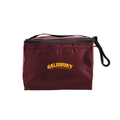  Six Pack Maroon Cooler - Arched Salisbury University