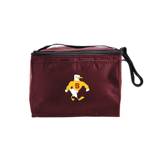  Six Pack Maroon Cooler - Sammy the Sea Gull