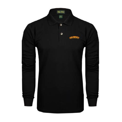  Black Long Sleeve Polo - Arched Salisbury University