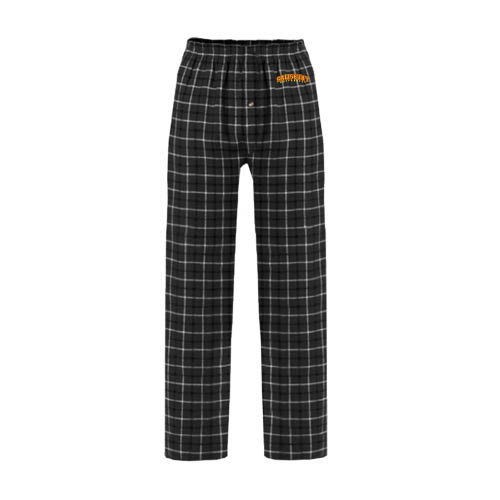  Black/Grey Flannel Pajama Pant - Arched Salisbury University