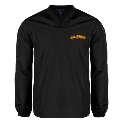  Black V Neck Raglan Windshirt - Arched Salisbury University