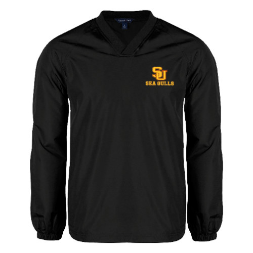  Black V Neck Raglan Windshirt - SU Sea Gulls