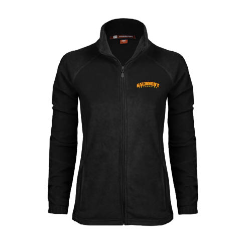  Womens Black Fleece Full Zip Jacket - Arched Salisbury University