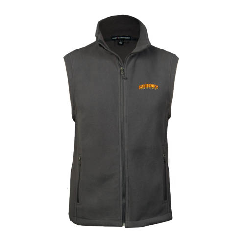  Charcoal Fleece Full Zip Vest - Arched Salisbury University