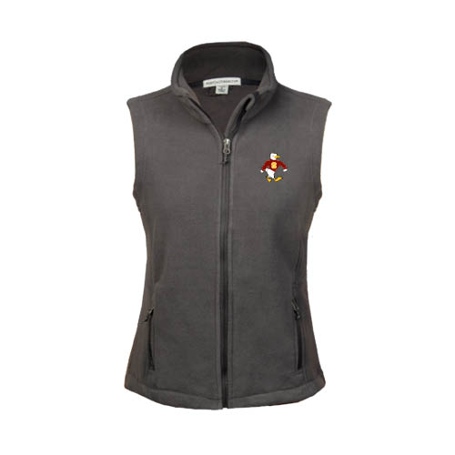  Womens Charcoal Fleece Full Zip Vest - Sammy the Sea Gull