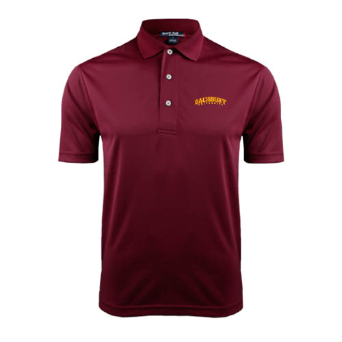  Maroon Dry Mesh Polo - Arched Salisbury University