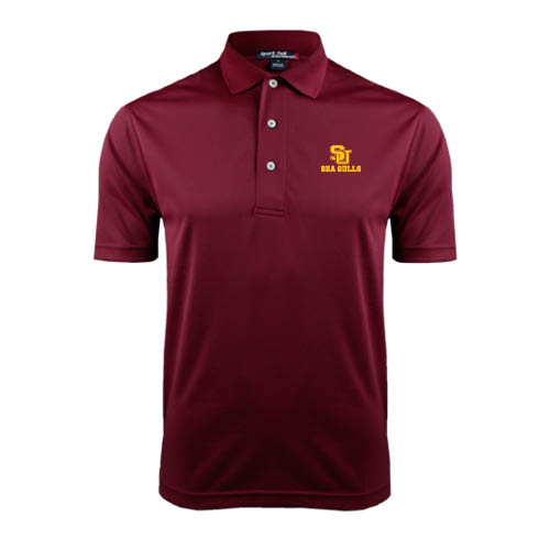  Maroon Dry Mesh Polo - SU Sea Gulls