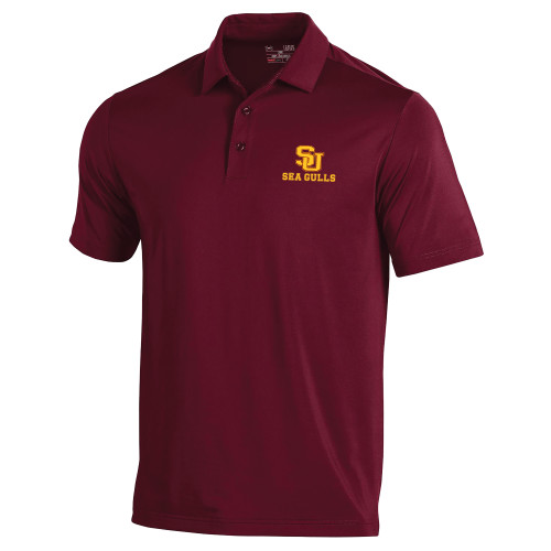  Under Armour Maroon Performance Polo - SU Sea Gulls