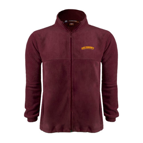  Maroon Fleece Full Zip Jacket - Arched Salisbury University