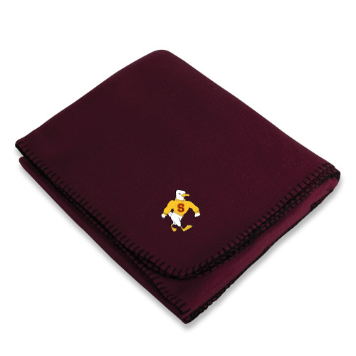  Maroon Arctic Fleece Blanket - Sammy the Sea Gull