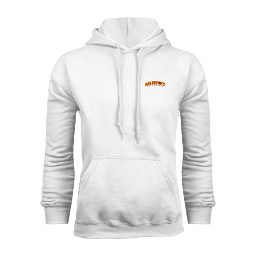  White Fleece Hoodie - Arched Salisbury University