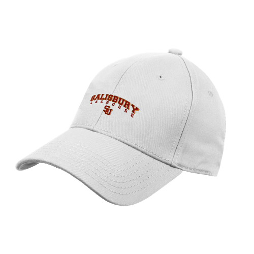  White Structured Adjustable Pro Style Hat - Lacrosse