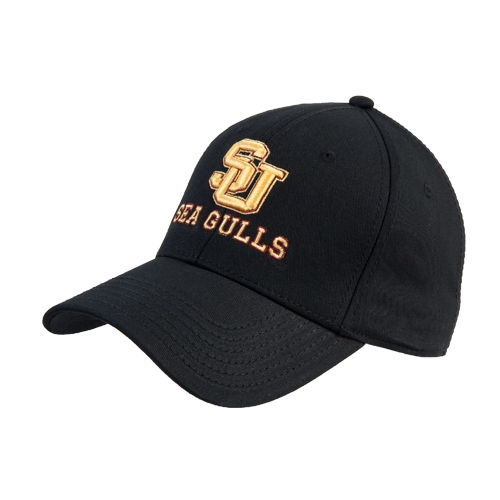  Black Structured Adjustable Pro Style Hat - SU Sea Gulls