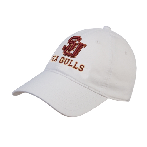  White Unstructured Adjustable Low Profile Hat - SU Sea Gulls