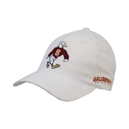  White Flexfit Structured Low Profile Hat - Sammy the Sea Gull