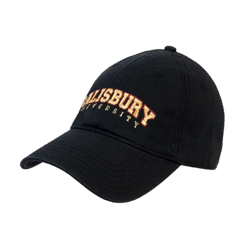  Black Unstructured Adjustable Low Profile Hat - Arched Salisbury University