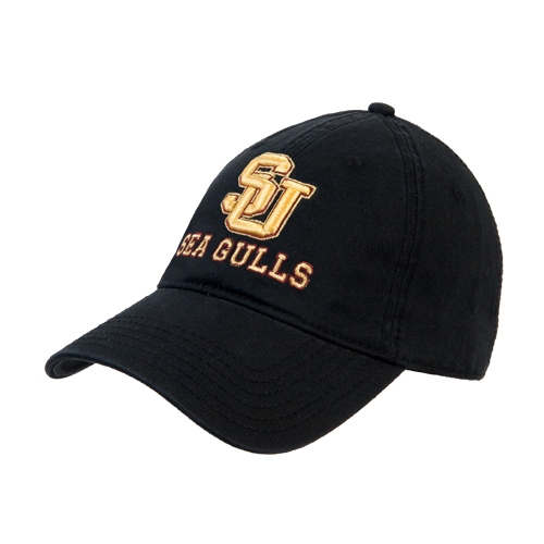  Black Unstructured Adjustable Low Profile Hat - SU Sea Gulls