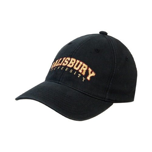  Black Flexfit Structured Low Profile Hat - Arched Salisbury University