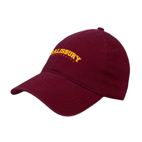  Maroon Unstructured Adjustable Low Profile Hat - Arched Salisbury University