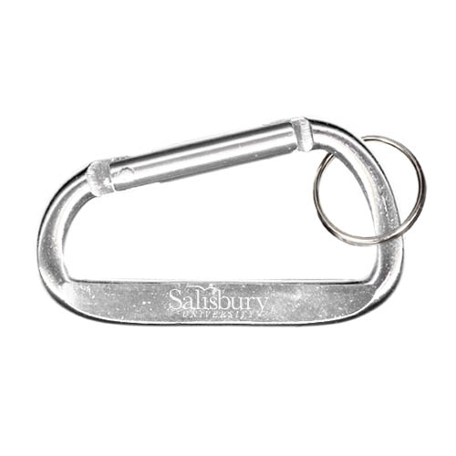  Silver Carabiner with Split Ring - Salisbury University Engraved