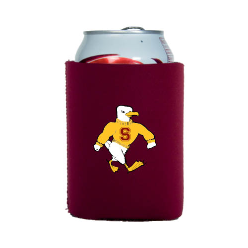  Neoprene Maroon Can Holder - Sammy the Sea Gull