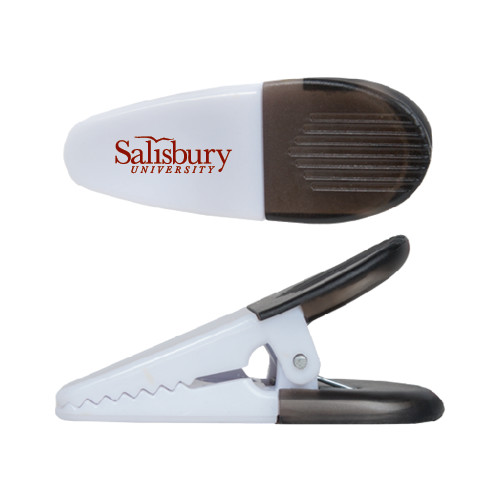 White Crocodile Clip/Magnet - Salisbury University