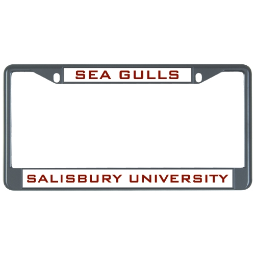  Metal License Plate Frame in Black - Sea Gulls
