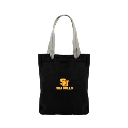  Allie Black Canvas Tote - SU Sea Gulls