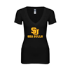 Thumbnail image for  Next Level Womens Black Ideal V Tee