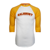 Thumbnail image for  White/Gold Raglan Baseball T Shirt