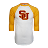 Thumbnail image for  White/Gold Raglan Baseball T Shirt