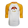 Thumbnail image for  White/Gold Raglan Baseball T Shirt