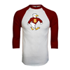 Thumbnail image for  White/Maroon Raglan Baseball T Shirt