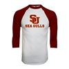 Thumbnail image for  White/Maroon Raglan Baseball T Shirt