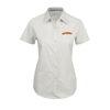 Thumbnail image for  Womens White Twill Button Up Short Sleeve