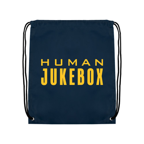  Navy Drawstring Backpack - Human Jukebox Wordmark