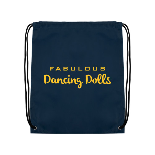  Navy Drawstring Backpack - Fabulous Dancing Dolls Wordmark