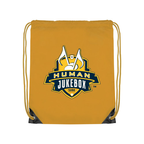  Gold Drawstring Backpack - The Human Jukebox Official Mark